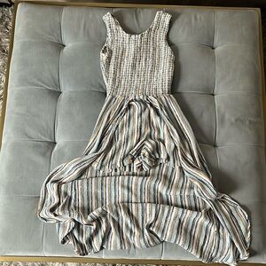 Girl’s High-Low Smock Romper